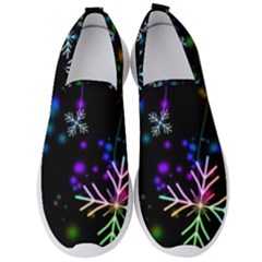 Snowflakes Snow Winter Christmas Men s Slip On Sneakers