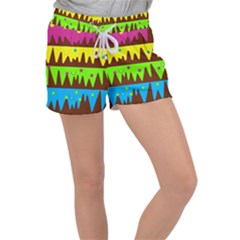 Illustration Abstract Graphic Women s Velour Lounge Shorts by Wegoenart