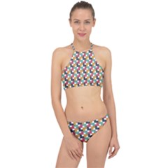 Background Abstract Geometric Racer Front Bikini Set by Wegoenart