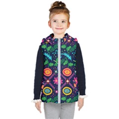 Pattern Nature Design Patterns Kids  Hooded Puffer Vest by Wegoenart