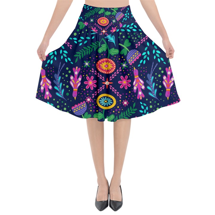 Pattern Nature Design Patterns Flared Midi Skirt