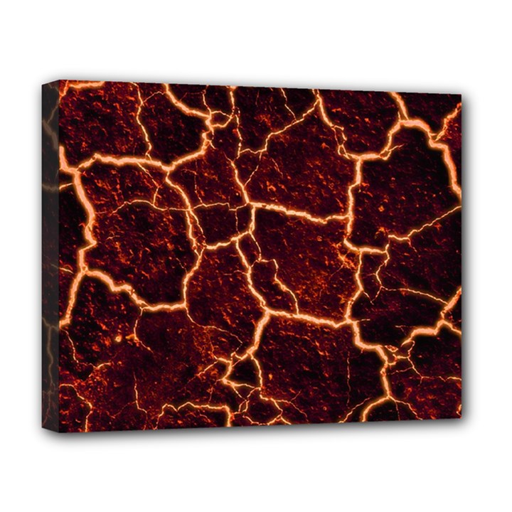 Lava Cracked Background Fire Deluxe Canvas 20  x 16  (Stretched)