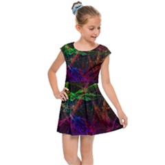 Background Abstract Cubes Square Kids  Cap Sleeve Dress by Wegoenart