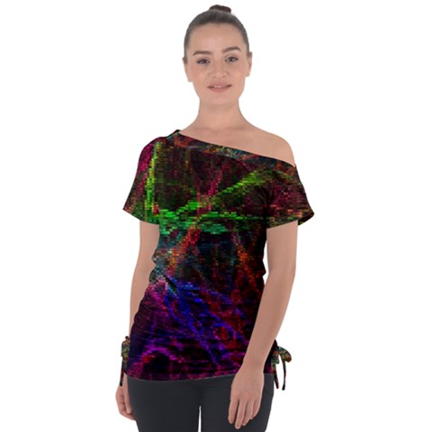 Background Abstract Cubes Square Tie-up Tee by Wegoenart