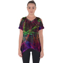 Background Abstract Cubes Square Cut Out Side Drop Tee by Wegoenart