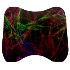 Background Abstract Cubes Square Velour Head Support Cushion by Wegoenart