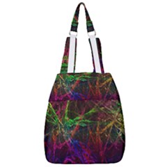 Background Abstract Cubes Square Center Zip Backpack