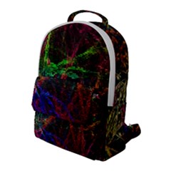 Background Abstract Cubes Square Flap Pocket Backpack (large)