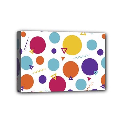 Background Background Polka Dot Mini Canvas 6  X 4  (stretched) by Wegoenart