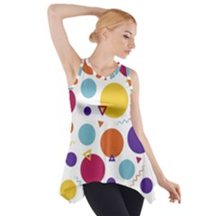 Background Background Polka Dot Side Drop Tank Tunic by Wegoenart