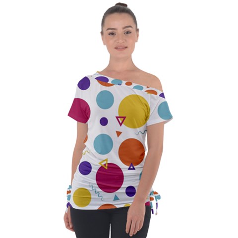 Background Background Polka Dot Tie-up Tee by Wegoenart