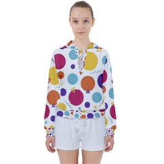 Background Background Polka Dot Women s Tie Up Sweat by Wegoenart