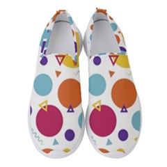 Background Background Polka Dot Women s Slip On Sneakers