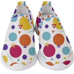 Background Background Polka Dot Kids  Slip On Sneakers