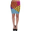 Background Abstract Memphis Bodycon Skirt View1