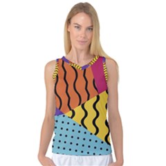 Background Abstract Memphis Women s Basketball Tank Top by Wegoenart