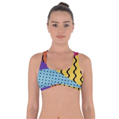 Background Abstract Memphis Got No Strings Sports Bra by Wegoenart