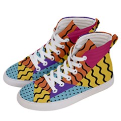 Background Abstract Memphis Men s Hi-top Skate Sneakers by Wegoenart