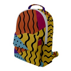 Background Abstract Memphis Flap Pocket Backpack (large)