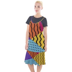 Background Abstract Memphis Camis Fishtail Dress