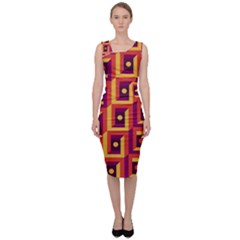 Vintage Abstract Background Sleeveless Pencil Dress