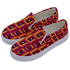 Vintage Abstract Background Kids  Canvas Slip Ons