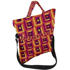 Vintage Abstract Background Fold Over Handle Tote Bag