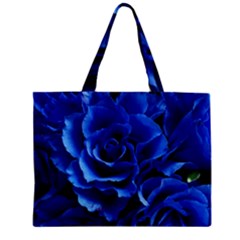 Blue Roses Flowers Plant Romance Zipper Mini Tote Bag by Wegoenart