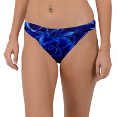 Blue Roses Flowers Plant Romance Band Bikini Bottom