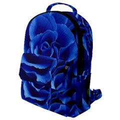 Blue Roses Flowers Plant Romance Flap Pocket Backpack (small)