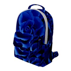 Blue Roses Flowers Plant Romance Flap Pocket Backpack (large) by Wegoenart