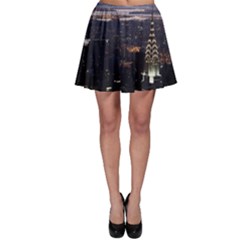 New York Manhattan Evening Dusk Skater Skirt by Wegoenart