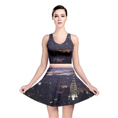 New York Manhattan Evening Dusk Reversible Skater Dress by Wegoenart