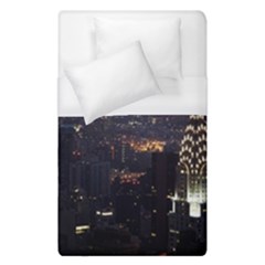 New York Manhattan Evening Dusk Duvet Cover (single Size) by Wegoenart