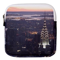 New York Manhattan Evening Dusk Mini Square Pouch