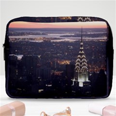 New York Manhattan Evening Dusk Make Up Pouch (large) by Wegoenart