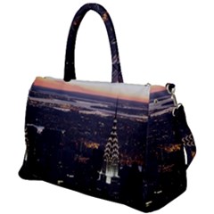 New York Manhattan Evening Dusk Duffel Travel Bag by Wegoenart