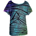 Abstract Background Rainbow Metal Women s Oversized Tee View1