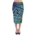 Abstract Background Rainbow Metal Velvet Midi Pencil Skirt View1