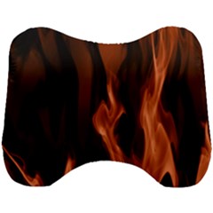 Smoke Flame Abstract Orange Red Head Support Cushion