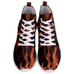 Smoke Flame Abstract Orange Red Men s Lightweight High Top Sneakers by Wegoenart