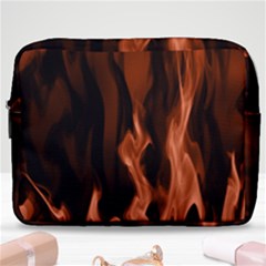 Smoke Flame Abstract Orange Red Make Up Pouch (large)