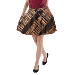 Books Bookshelf Classic Collection A-line Pocket Skirt by Wegoenart