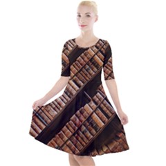 Books Bookshelf Classic Collection Quarter Sleeve A-line Dress