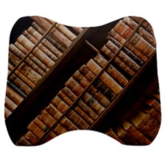 Books Bookshelf Classic Collection Velour Head Support Cushion by Wegoenart