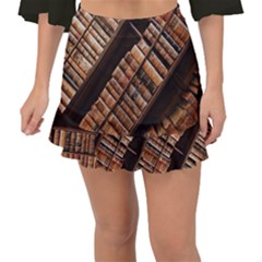 Books Bookshelf Classic Collection Fishtail Mini Chiffon Skirt by Wegoenart