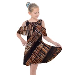 Books Bookshelf Classic Collection Kids  Shoulder Cutout Chiffon Dress by Wegoenart