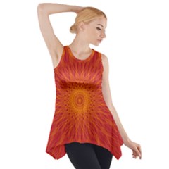 Background Rays Sun Side Drop Tank Tunic by Wegoenart