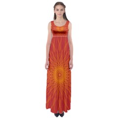 Background Rays Sun Empire Waist Maxi Dress by Wegoenart