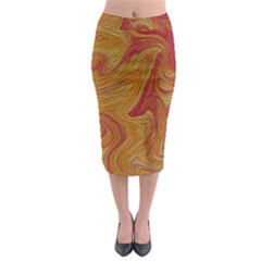 Texture Pattern Abstract Art Midi Pencil Skirt by Wegoenart